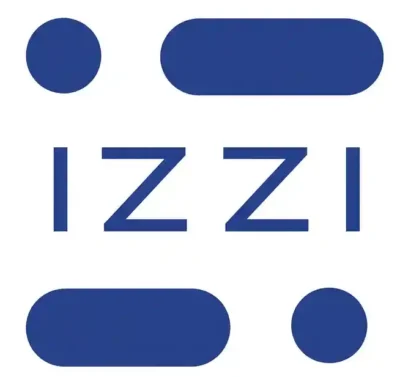 IZZI logo with stylized blue “Z” on a white background.