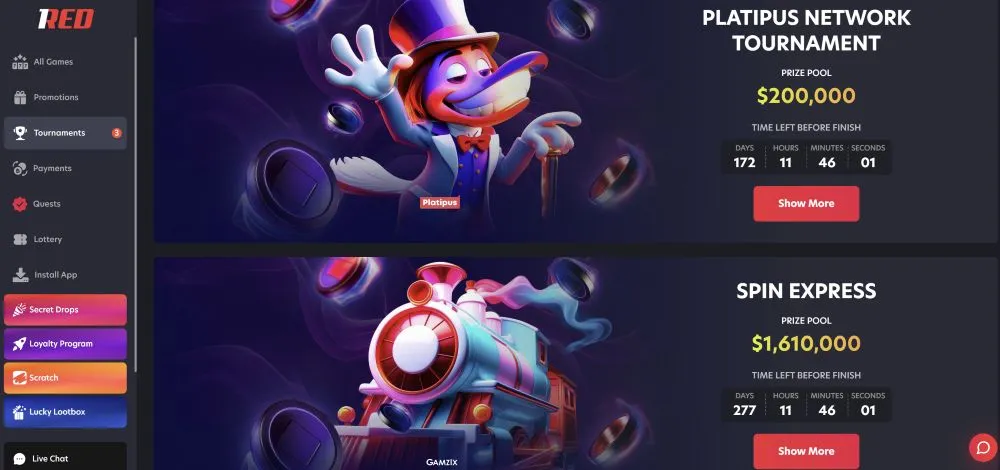 1Red Casino Bonus Architecture