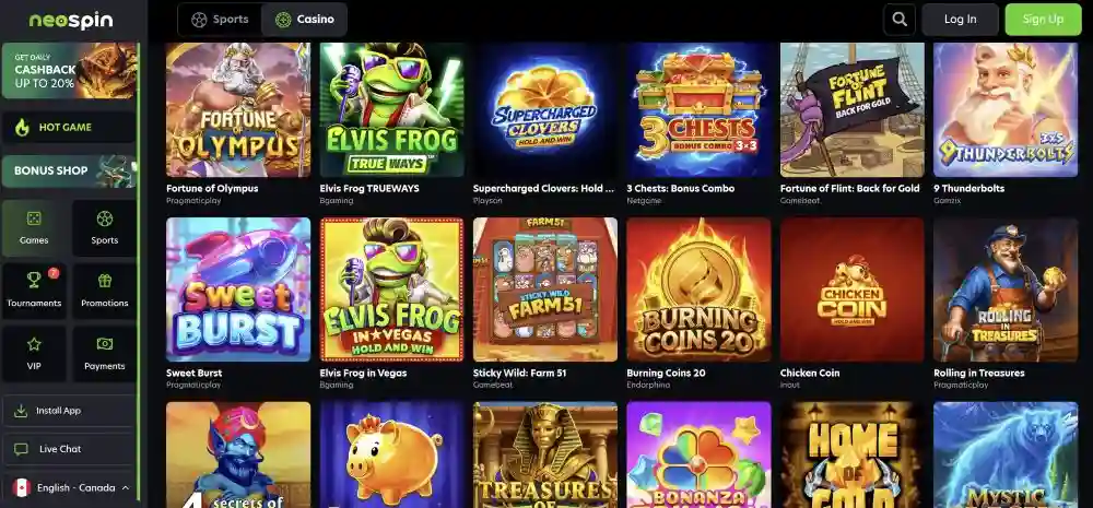 Neospin Casino Live Dealer Tables