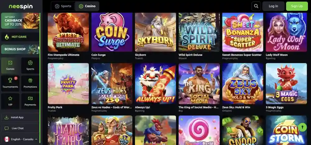 Neospin Casino Payment and Crypto Methods