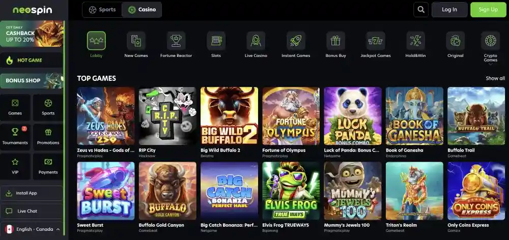 Neospin Casino VIP Loot Boxes