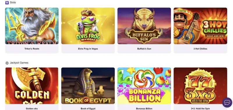 CrownSlots Casino Games Lobby