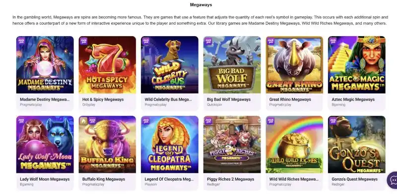 CrownSlots Casino Megaways and High Volatility Slots