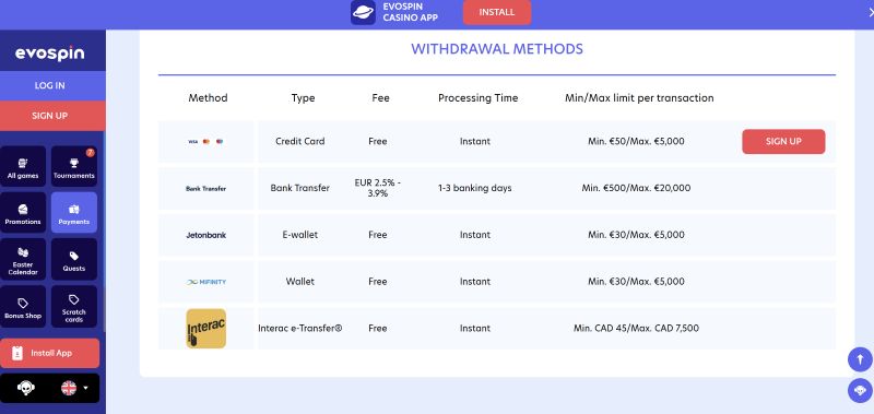 Evospin Casino Megaways and High Volatility Slots
