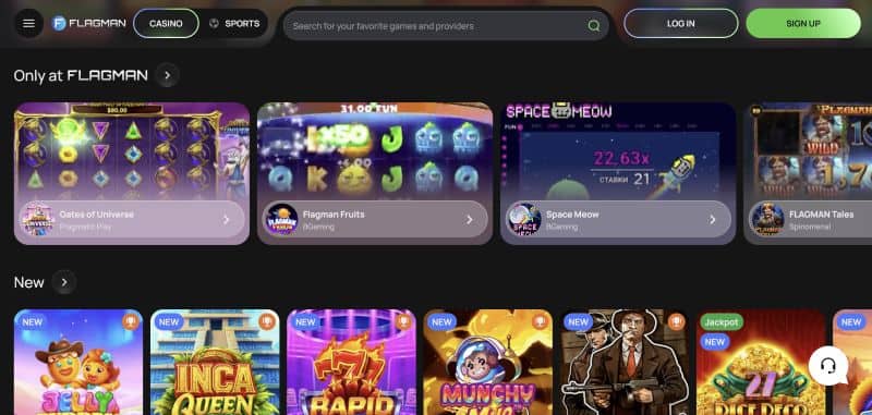 Flagman Casino Games Lobby