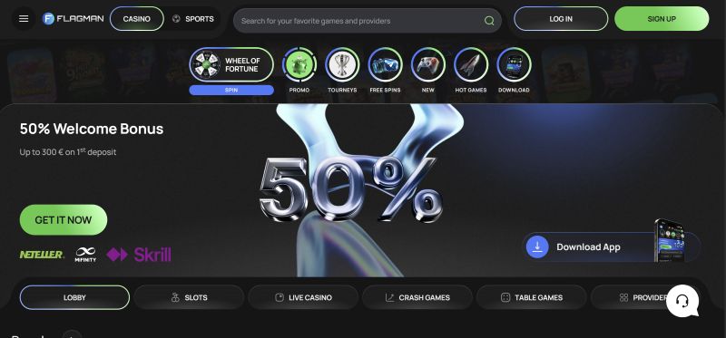Flagman Casino Interface Overview