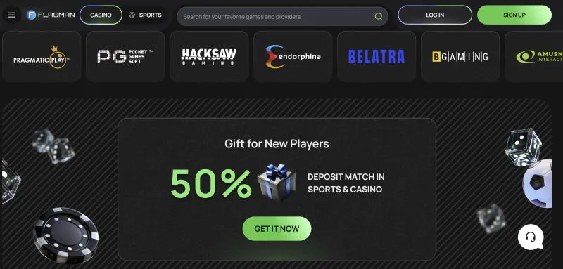 Flagman Casino Canadian Interface