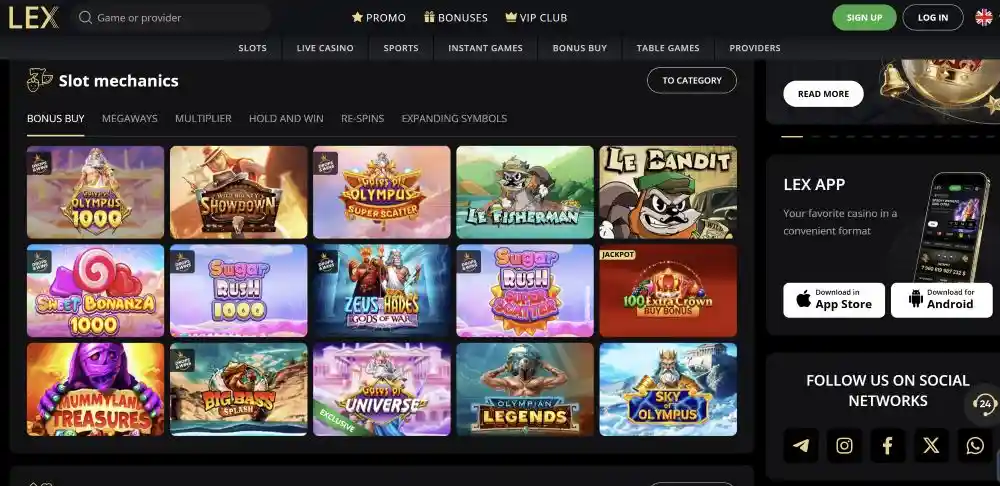 Lex Casino Active Promotions