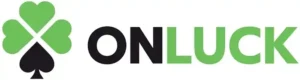 ONLUCK logo with green clover and spade symbol, online casino brand